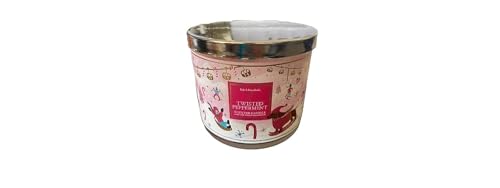 Bath & Body Works, White Barn 3-Wick Candle w/Essential Oils - 14.5 oz - 2021 Christmas & Winter Scents! (Twisted Peppermint)