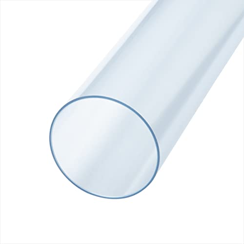 POWERTEC 70176V Clear PVC Pipe 2-1/2' x 36' Long, 1PK, Rigid Plastic Tubing for Dust Collection Hose & Fittings