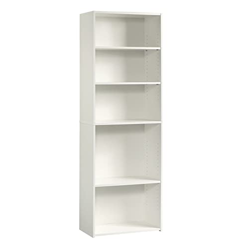 Sauder Beginnings 5 Bookcase/Book Shelf, L: 24.57' x W: 11.50' x H: 71.18', Soft White finish