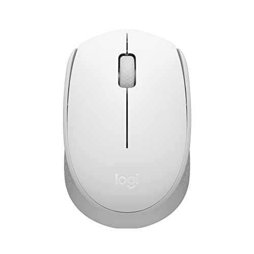 Logitech M170 Wireless Mouse for PC, Mac, Laptop, 2.4 GHz with USB Mini Receiver, Optical Tracking, 12-Months Battery Life, Ambidextrous - Off White