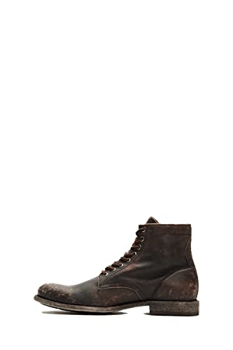 Frye Tyler Lace Up Boots for Men Crafted from Soft Vintage Leather with Blake Construction, Burnished Toe and Heel, and Rubber Inserts on Leather Soles – 5 ¾” Shaft Height, Black - 12M