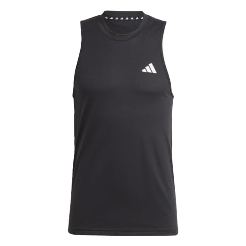 adidas Men's Training Essentials Feel Ready Logo Sleeveless T-Shirt, Black/White, Medium