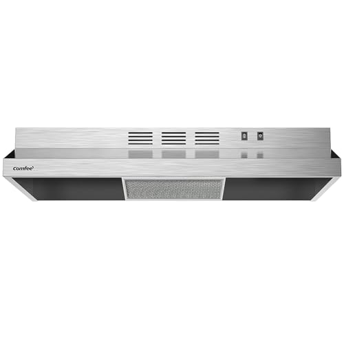 Comfee' CVU30W2AST Slim Kitchen Vent Cabinet Range Hood, 30 inch, Stainless Steel