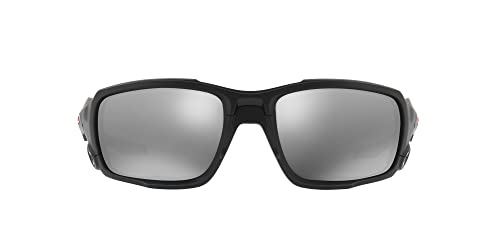 Oakley Men's OO9329 Ballistic Shocktube Rectangular Sunglasses, Matte Black/Black Iridium, 61 mm