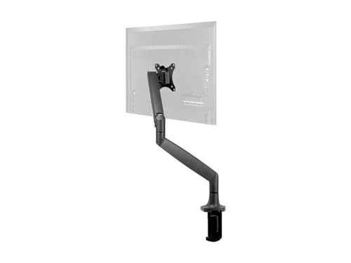 Monoprice Single Monitor Adjustable Gas Spring Desk Mount - Black, Supports Up to 34 inch Monitors, 19.8 LBS Display Weight, Smooth Full-Motion Black - Workstream Collection