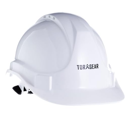 TorxGear Kids Durable White Hard Hat with Adjustable Straps - Construction Helmet for Ages 3 to 6 - Ideal for Any Little Builder