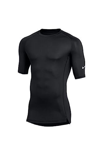 Nike Mens Pro Fitted Half Sleeve Tee (Medium, Black)