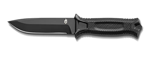 Gerber Gear Strongarm - Fixed Blade Tactical Knife for Survival Gear - Black, Plain Edge