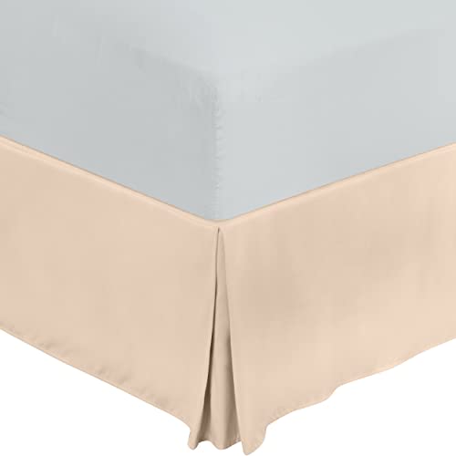 Utopia Bedding Queen Bed Skirt - Soft Quadruple Pleated Ruffle - Easy Fit with 16 Inch Tailored Drop - Hotel Quality, Shrinkage and Fade Resistant (Queen, Beige)