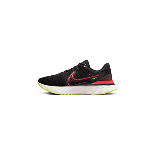 Nike mens React Infinity Run Flyknit 3 DH5392003, Black/Siren Red, 10