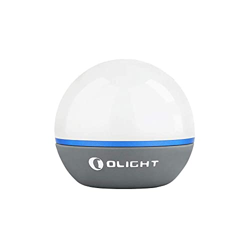 OLIGHT Obulb 55 Lumens 4-Mode Orb Light Night Lights MCC Rechargeable Bedside Lamp with Magnetic Bottom for Home Decor, Nursery, Camping, Hiking(Grey)