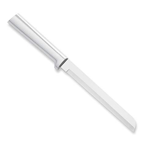 Rada Cutlery Bread Knife Stainless Steel Serrated Blade with Aluminum, Pack of 1, Silver Handle