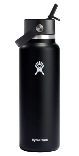 Hydro Flask Wide Flex Straw Cap Black 40 Oz