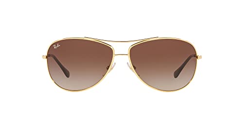 Ray-Ban RB3293 Metal Pilot Sunglasses, Gold/Dark Brown Gradient, 63 mm