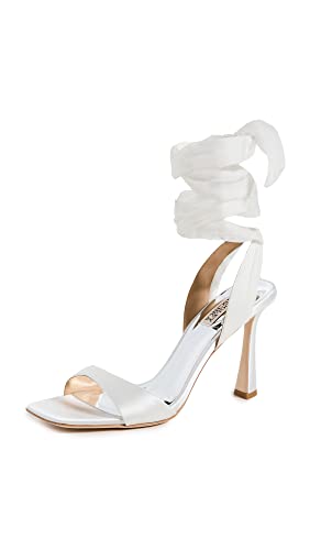 Badgley Mischka Women's Primrose Heeled Sandal, Soft White, 8