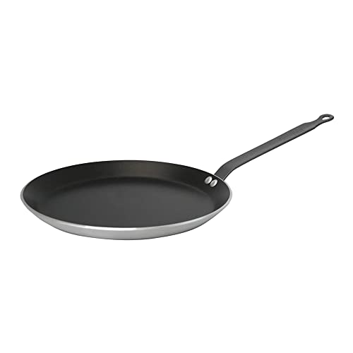 De Buyer CHOC Nonstick Crepe & Tortilla Pan - 12” - Ideal for Making & Reheating Crepes, Tortillas & Pancakes - 5-Layer PTFE Coating - Made in France