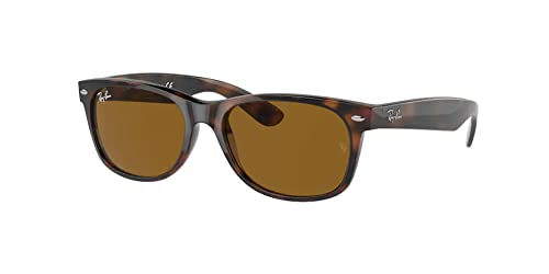 Ray-Ban RB2132 NEW WAYFARER Sunglasses For Men For Women + BUNDLE with Designer iWear Eyewear Kit (Light Havana/B-15 Brown)