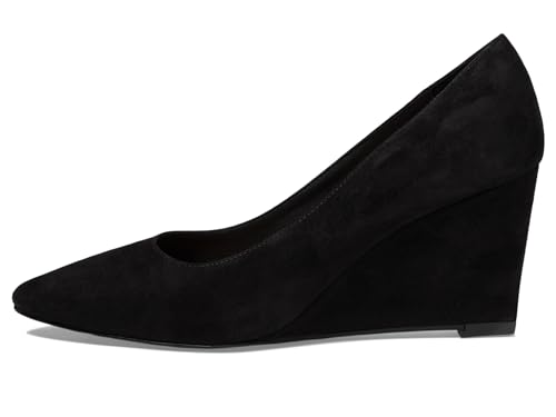 Aquatalia Posie Suede Wedge Black 8.5 B (M)