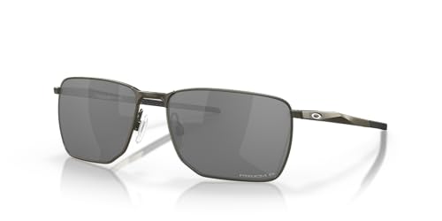 Oakley Men's OO4142 Ejector Rectangular Sunglasses, Carbon/Prizm Black Polarized, 58 mm
