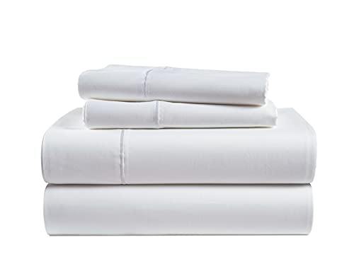 LANE LINEN 100% Egyptian Cotton Sheets King Size - 1000 Thread Count, 4Pc King Size Sheets Set, Smooth Sateen Weave King Sheets, Ultra Luxury Bed Sheets, 16' Deep Pocket King Sheet Set - White Sheets