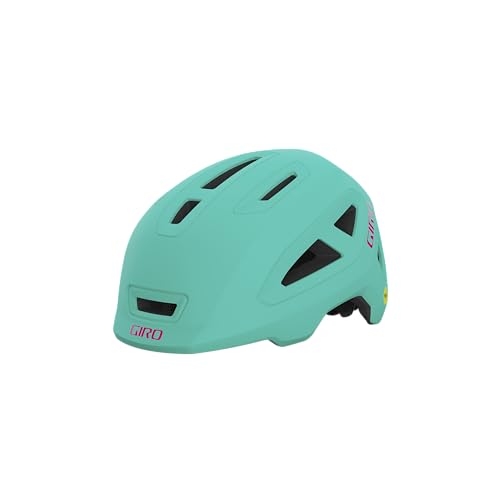 Giro Scamp MIPS II Youth Recreational Cycling Helmet - Matte Screaming Teal/Bright Pink, Small (49-53 cm)
