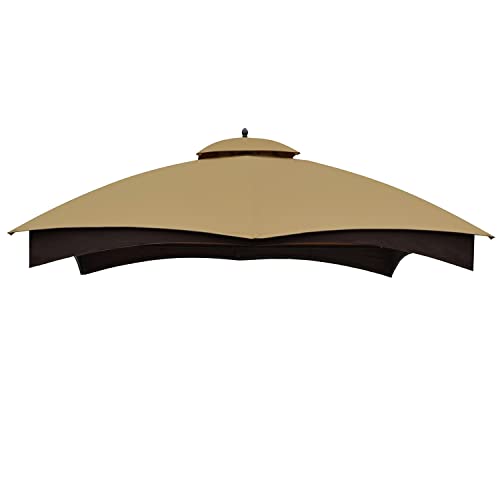 ABCCANOPY Gazebo Replacement Canopy Top for Lowe's Allen Roth #GF-12S004B-1, Beige