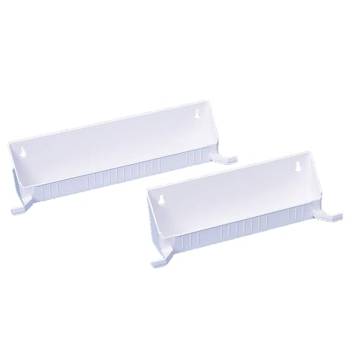 Rev-A-Shelf Tip-Out Accessory Organizer Tray for Kitchen/Bathroom Drawers with Heavy Duty Tab Stops, 14 Inch, White, 2-Pack, 6562-14-11-52