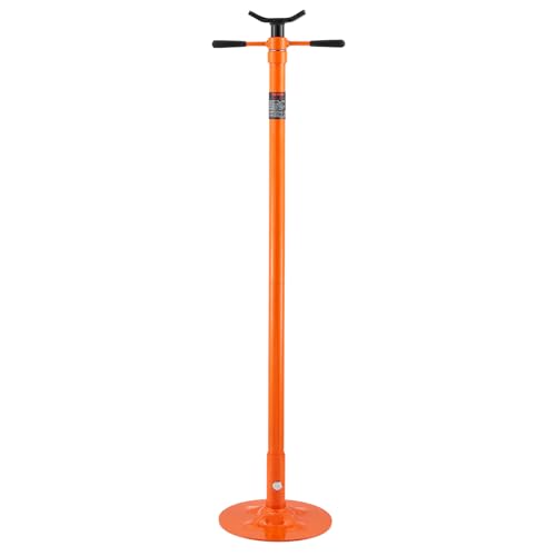 VEVOR Underhoist Support Stand, 3/4 Ton Capacity Under Hoist Jack Stand, Lifting from 52.8' to 76', Bearing Mounted Spin Handle Pole Jack, Self-Locking Threaded Screw, Support Vehicle Components