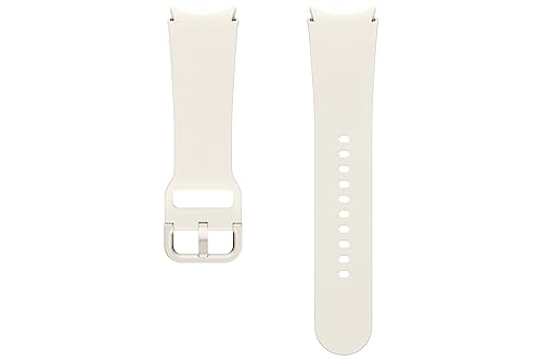 SAMSUNG Galaxy Watch 6, 5, 4 Series Sport Band with T-Buckle Closure for Active Men and Women, FKM Smartwatch Replacement Strap, One Click Attachment, Small/Medium, ET-SFR93SUEGUJ, Cream
