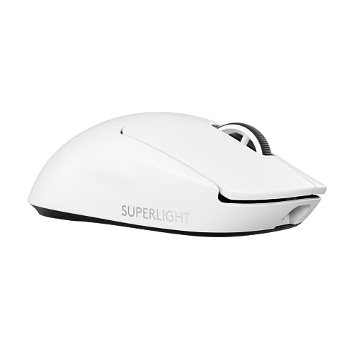 Logitech G PRO X SUPERLIGHT 2 LIGHTSPEED Wireless Gaming Mouse, 4K Polling, Lightweight, LIGHTFORCE Hybrid Switches, HERO 2 Sensor, 32,000 DPI, 5 Programmable Buttons, USB-C Charging, PC & Mac - White