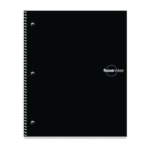 Oxford FocusNotes Note Taking System 1-Subject Notebook, 11 x 9 Inches, White, 100 Sheets (90223) - Black