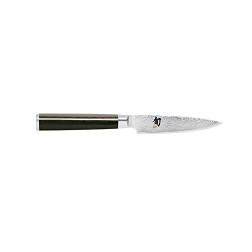 Shun Cutlery Classic Paring Knife 4', Small, Nimble Cooking Knife for Peeling, Coring, Trimming and More, Precise Cutting Knife, Handcrafted Japanese Kitchen Knife,Black/Silver