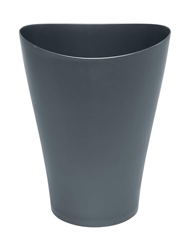 Rubbermaid Spa Works Vanity Wastebasket, Home/Bathroom/Office Use, Small 2.25 Gallon, Plastic, Gunmetal Blue