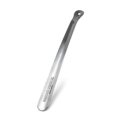 Cobbler's Choice Metal Shoe Horn - Premium Quality - Designed for Comfort & Built for Durability! (16', Pewter)