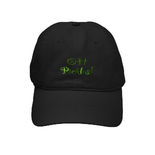 CafePress Oh Pickles Black Cap Baseball Hat, Novelty Black Cap