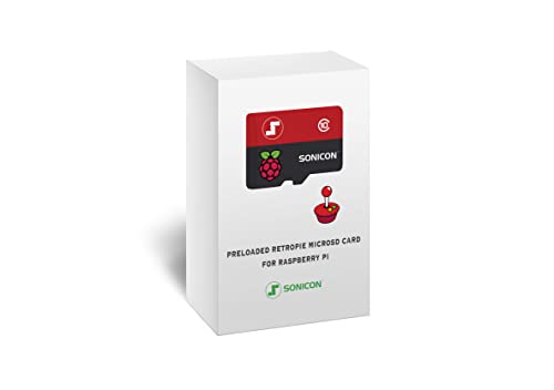 Sonicon Preloaded RetroPie Emulation Station Emulator MicroSD Card w/Retroarch Games Loaded Genesis/Game Boy/Atari/Arcade/Mame, Plug Play(64GB, for Raspberry Pi3, 3B+)