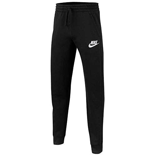 Nike Boys NSW Club Jogger Fleece Pant, Black/Black/White, X-Large