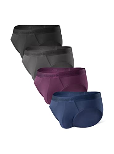 DAVID ARCHY Men's Briefs Underwear Micro Modal Soft Comfy 4 Pack Colors Briefs