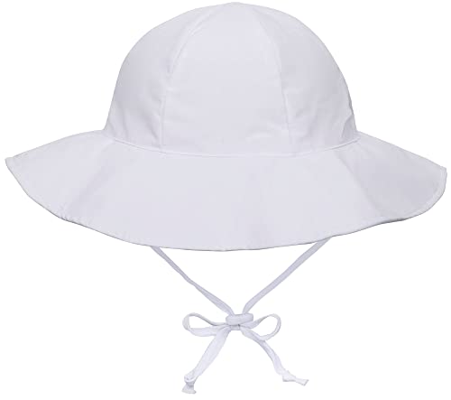 SimpliKids UPF 50+ UV Sun Protection Wide Brim Baby Sun Hat,White,12-24 Months