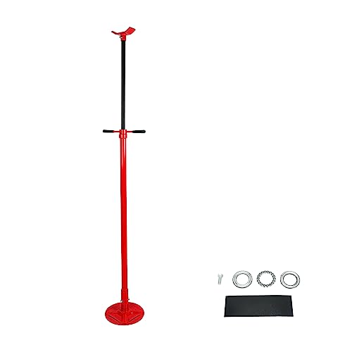 ‎EASYBERG Underhoist Support Stand, 3/4 Ton Capacity, 12 Inch Diameter Base, Contoured Saddle, Bearing Mounted Spin Handle, Self-Locking ACME Threaded Screw, Supports Vehicle Components