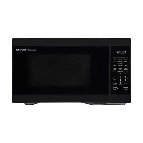 SHARP ZSMC1161HB Oven with Removable 12.4' Carousel Turntable, Cubic Feet, 1000 Watt Countertop Microwave, 1.1 CuFt, Black