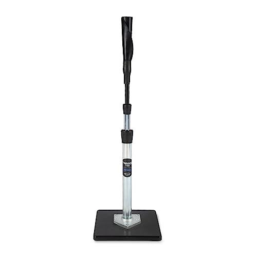 Tanner Tee The Original Professional - Style Baseball Softball Adult Batting Tee with Durable Composite Base, Hand-Rolled Flexible Rubber Ball Rest, Adjustable: 26' to 43', Durable Steel Stem
