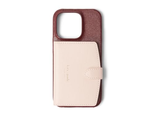 Kate Spade New York Morgan Color-Blocked Saffiano Wrapped Leather Phone Case Cardholder 14 Pro Cordovan Multi One Size