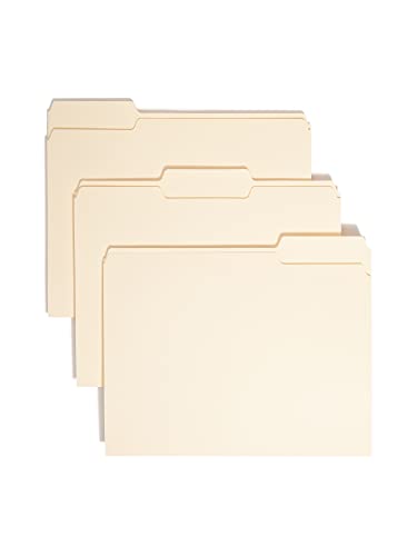 Smead File Folder, 1/3-Cut Tab, Assorted Positions, Letter Size, Manila, 100 per Box (10330)