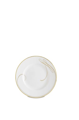 Waterford Ballet Ribbon Gold Champagne Bread and Butter Plate, 6-Inch