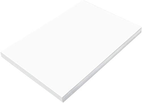 Prang (Formerly SunWorks) Construction Paper, Bright White, 12' x 18', 100 Sheets