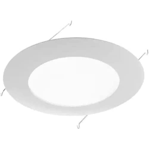Four Bros 6 inch Recessed Ceiling Shower Trim with Frosted Albalite Lens Light Cover (White)