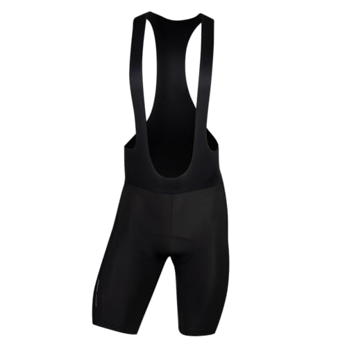 PEARL IZUMI Cycling Bib Shorts for Men 10.5” (inches). Podium Bike Short Padded, Breathable with Reflective Fabric. (US, Alpha, X-Large, Regular, Regular, Black)