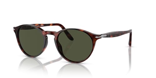 Persol PO3092SM Round Sunglasses, Havana/Green, 50 mm