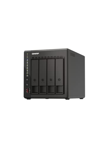 QNAP TS-453E-8G-US 4 Bay High-Performance Desktop NAS with Intel Celeron Quad-core Processor, 8 GB DDR4 RAM and Dual 2.5GbE (2.5G/1G/100M) Network Connectivity (Diskless)